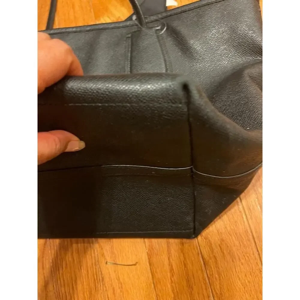 Coach 33915 Crossgrain Leather Taxi Zip Top Tote Black (PU220
